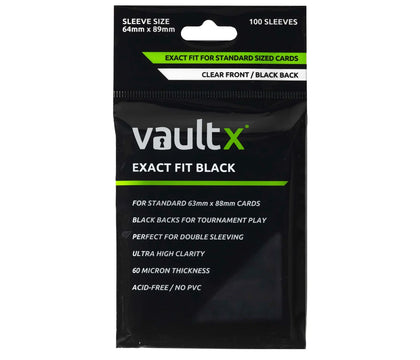 Exact Fit Black Card Sleeves (100)
