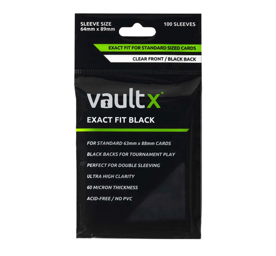 Exact Fit Black Card Sleeves (100)