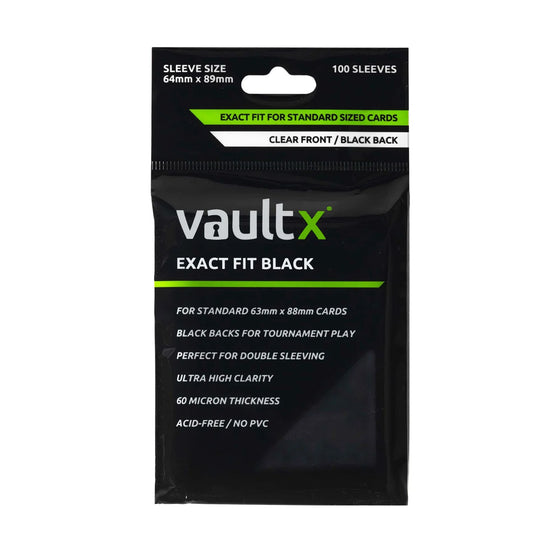 Exact Fit Black Card Sleeves (100)